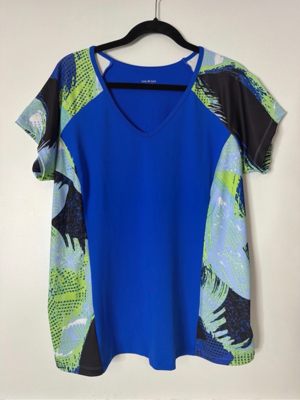 Cee Bee Cheryl Burke Athletic Shirt Top Short Sleeve 1X